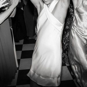 Shortened Galvan London White Dress